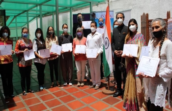 Certificates distribution ceremony to the Hindi students and others who participated online in #WorldHindiDay2021 celebration